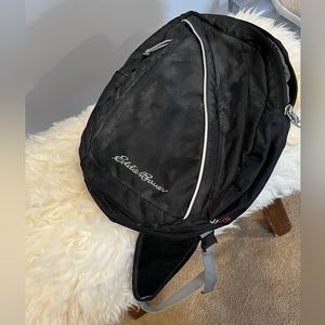Eddie Bauer Ripstop Sling Pack Hiking Crossbody Backpack Black